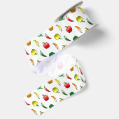 Schöne Paprika-Muster Satinband (Rückseite)