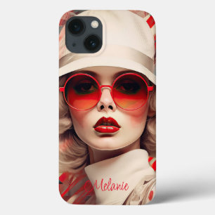 Schöne Pariser Frau in Sonnenbrille und Hut Case-Mate iPhone Hülle