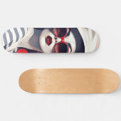 Schöne Pariser Frau in Sonnenbrille und Hut Skateboard (Horizontal)