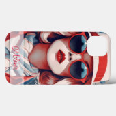Schöne Pariser Frau personalisieren Case-Mate iPhone Hülle (Rückseite (Horizontal))