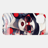 Schöne Pariser Frau personalisieren Case-Mate iPhone Hülle (Rückseite (Horizontal))