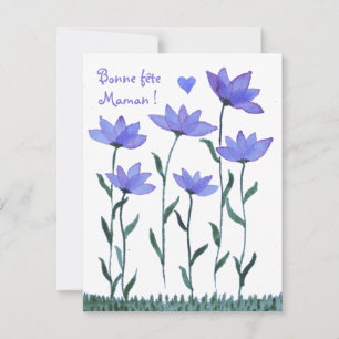 Schöne Partykarte für Aquarelle-Blumenmütter Feiertagskarte