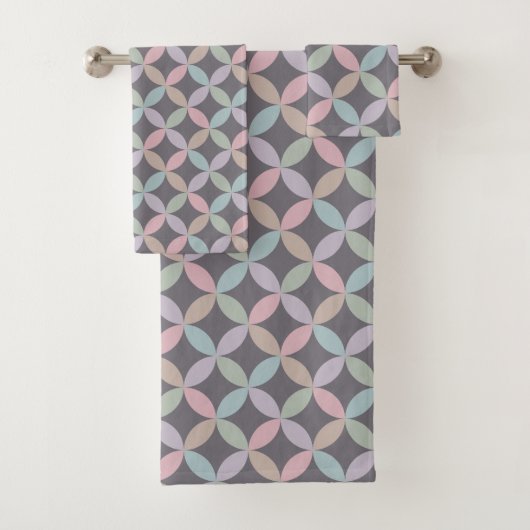 Schöne Pastel Abstrakt Geometric Badhandtuch Set (Insitu)