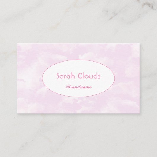 Schöne Pastel Baby Pink Sky Clouds Elegant Stilvol Visitenkarte (Vorderseite)