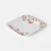 Schöne Pastel Babydusche Pappteller (Gewinkelt)