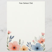 Schöne Pastel-Blume Briefbogen (Vorderseite)