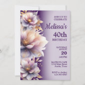 Schöne Pastel Blume Geburtstagsparty Einladung (Vorderseite)