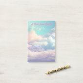 Schöne Pastel Candy Cotton Cloud Post-it Klebezettel (Auf Schreibtisch)