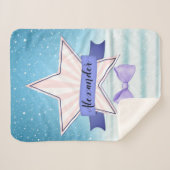 Schöne Pastel Grafik mit Star Abzeichen Sherpadecke (Vorderseite (Horizontal))