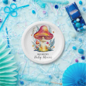 Schöne Pastel Mushroom Babydusche Pappteller (Party)