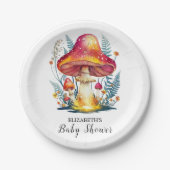 Schöne Pastel Mushroom Babydusche Pappteller (Vorderseite)