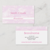 Schöne Pastel Pink Sky Wolken Trendy Girls Style Visitenkarte (Vorne/Hinten)