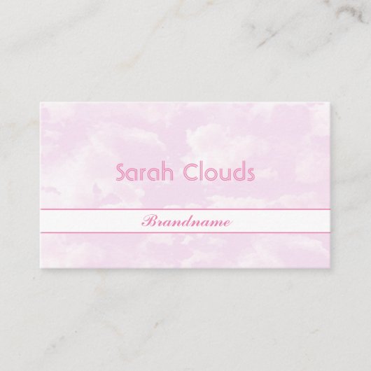 Schöne Pastel Pink Sky Wolken Trendy Girls Style Visitenkarte (Vorderseite)