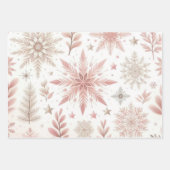 Schöne Pastel Pink Weihnachtsdesigns Geschenkpapier Set (Vorderseite 3)