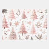 Schöne Pastel Pink Weihnachtsdesigns Geschenkpapier Set (Vorderseite 2)