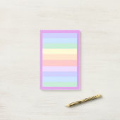 Schöne Pastel Rainbow Background Post-it Klebezettel (Auf Schreibtisch)