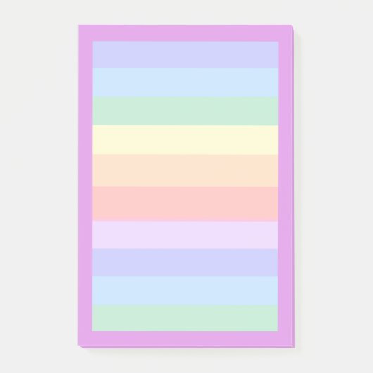 Schöne Pastel Rainbow Background Post-it Klebezettel (Vorderseite)