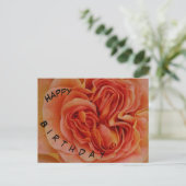 Schöne Pastel Rose Glückwunsch Geburtstag Postkart Postkarte (Stehend Vorderseite)