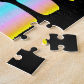 Schöne Pastel Sky Hinter Silhouette Bäume Puzzle (Seite)