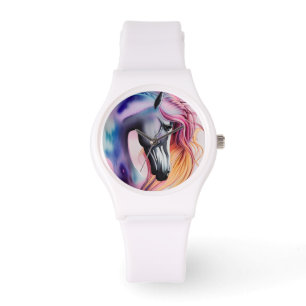 Schöne Pastel Unicorn Armbanduhr