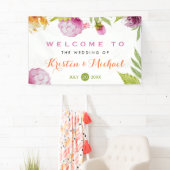 Schöne Pastel Watercolor Blumenfeier Banner (Insitu)