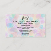 *~* SCHÖNE Pastell Abstrakt farbige Regenbogen Mod Visitenkarte (Rückseite)