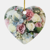 Schöne Pastell-Blumensträuße Keramik Ornament (Hinten)