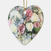 Schöne Pastell-Blumensträuße Keramik Ornament (Links)