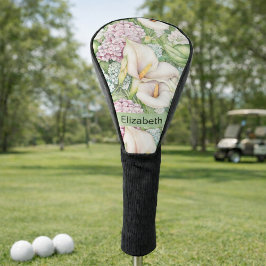 Schöne Pastell-Calla-Lilie Personalisiert Golf Headcover