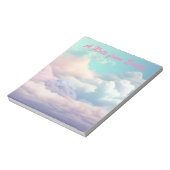 Schöne Pastell Cloud Notizblock (Rotiert)