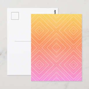 Schöne Pastell Hypnotische Diamant Moderne Pop Art Postkarte