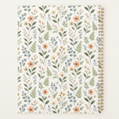Schöne Pastell-Neutrale Sanfte Farben Wildblumen Planer (Rückseite)