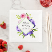 Schöne Pastell Watercolor Blume Serviette (Beispiel)