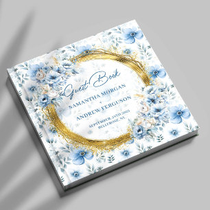 Schöne Pastellblumen Blumen Goldmedaille Glitzer H Gästebuch