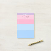 Schöne Pastelle Pink & Blue Post-it Klebezettel (Auf Schreibtisch)