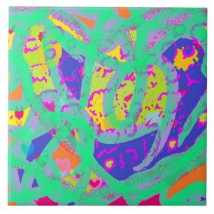 Schöne Pastellfarben Kunstdesign Blues pink Fliese