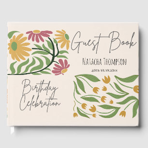 Schöne Pastellfarben Rosa Hintergrund 40. Geburtst Gästebuch