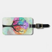 schöne, pastellfarbene Bäume Abstrakte Ölgemälde Gepäckanhänger (Vorderseite horizontal)