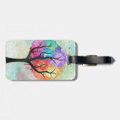 schöne, pastellfarbene Bäume Abstrakte Ölgemälde Gepäckanhänger (Rückseite horizontal)