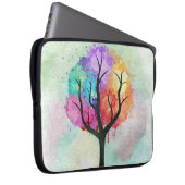 schöne, pastellfarbene Bäume Abstrakte Ölgemälde Laptopschutzhülle (Vorne Rechts)