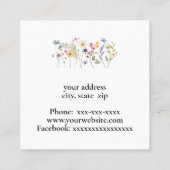 Schöne pastellfarbene Blume Quadratische Visitenkarte (Rückseite)