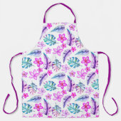 Schöne pastellfarbene Blume und Blätter Schürze (Vorderseite)