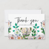 Schöne pastellfarbene Blüten Dankeskarte (Vorderseite)