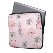 Schöne pastellfarbene Rose Laptopschutzhülle (Vorderseite Links)