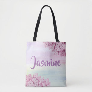 Schöne Pastellrosa Hortensie Wasserfarbe Tasche