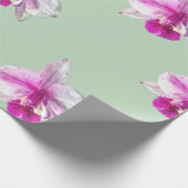 Schöne pastellrosa tropische Orchideen Geschenkpapier (Ecke)