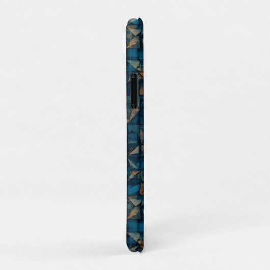 Schöne Patchwork-"Optik" in Dunkel-Teal Case-Mate iPhone Hülle (Hinten/Rechts)