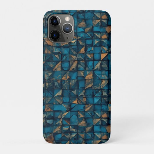 Schöne Patchwork-"Optik" in Dunkel-Teal Case-Mate iPhone Hülle (Rückseite)