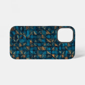 Schöne Patchwork-"Optik" in Dunkel-Teal iPhone Hülle (Rückseite (Horizontal))