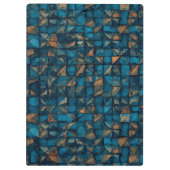 Schöne Patchwork-"Optik" in Dunkel-Teal Klemmbrett (Rückseite)